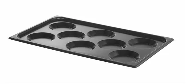 Blacha do jajek sadzonych, z powłoką nieprzywierającą, HENDI, GN 1/1, czarny, 530x325x(H)26mm Wariant podstawowy