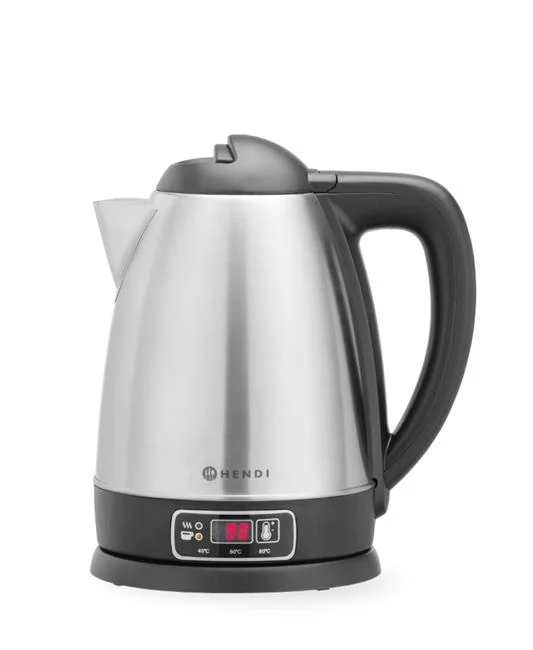 Czajnik elektryczny bezprzewodowy z regulacją temperatury, HENDI, 1,8L, 230V/1800W, 221x164x(H)249mm Wariant podstawowy