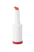 Dyspenser barmański z wymiennymi końcówkami, BarUp, 0,8L, biały, ?90x(H)300mm Wariant podstawowy
