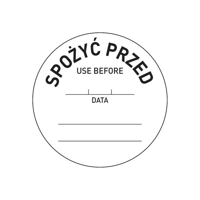 Etykiety Food Safety - "Spożyć przed" Wariant podstawowy