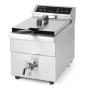 Frytownica indukcyjna z kranem spustowym, 8 l, HENDI, 8L, jasnoszary, 230V/3500W, 288x619x(H)408mm Wariant podstawowy