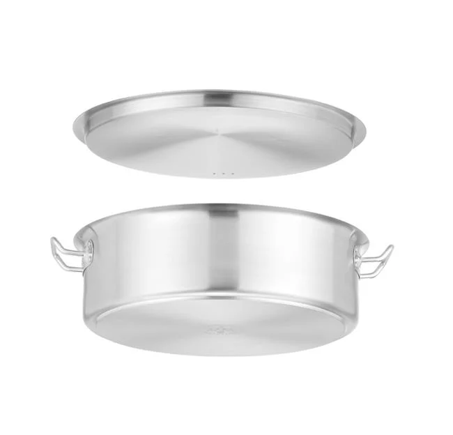 Garnek niski z pokrywką, HENDI, 15,8L, ?380x(H)139mm, Okrągły Wariant podstawowy