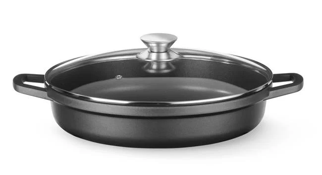 Garnek z powłoką nieprzywierającą, HENDI, 4,3L, czarny, 425x332x(H)70mm Wariant podstawowy