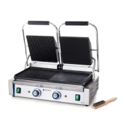 Grill kontaktowy podwójny - jedna str. ryflowana, druga str. gładka Wariant podstawowy