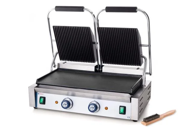 Grill kontaktowy podwójny - ryflowano-gładki Wariant podstawowy
