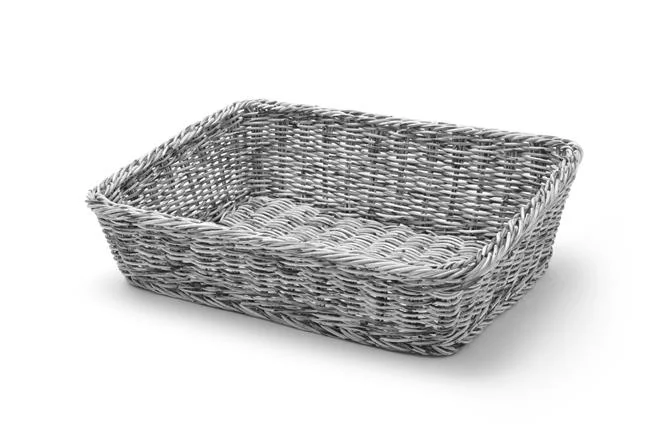 Kosz skośny prostokątny szary melanżowy 400x300x(H)120mm Wariant podstawowy