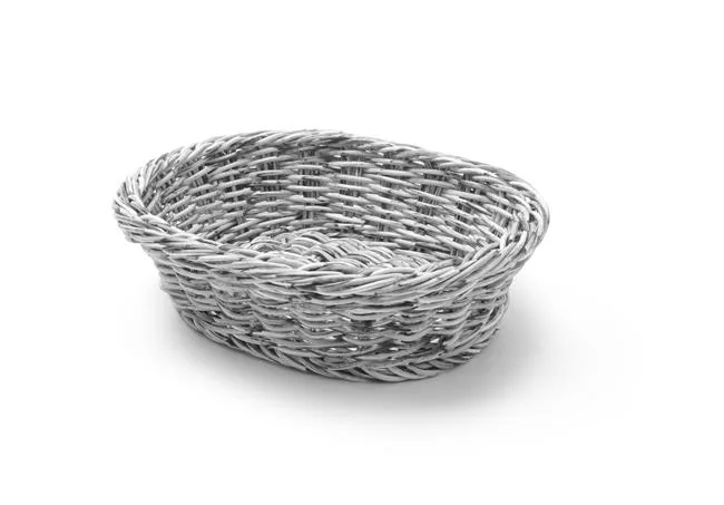 Koszyk owalny, szary, 250x190 mm Wariant podstawowy