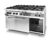 Kuchnia gazowa 6-palnikowa Kitchen Line z konwekcyjnym piekarnikiem elektrycznym GN 1/1 Wariant podstawowy
