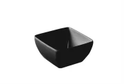 Kwadratowa miska z melaminy czarna 125x125 mm Wariant podstawowy