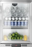 Lodówka barowa podblatowa 1-drzwiowa, Arktic, 75L, srebrny, 220-240V/120W, 530x500x(H)840mm Wariant podstawowy