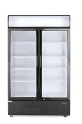 Lodówka barowa z podświetlanym panelem, 2-drzwiowa, Arktic, 512L, czarny, 220-240V/510W, 1120x610x(H)1965mm Wariant podstawowy