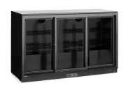 Lodówka barowa z potrójnymi drzwiami suwanymi, Arktic, 308L, czarny, 220-240V/160W, 1350x520x(H)865mm Wariant podstawowy