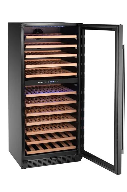 Lodówka do wina, 2-strefowa, 124 butelki, Arktic, 265L, czarny, 569x595x(H)1397mm Wariant podstawowy