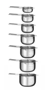 Miarka - zestaw 7 szt., HENDI, 140x85x(H)52mm Wariant podstawowy