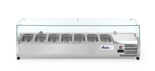 Nadstawa chłodnicza GN 1/4, Arktic, 7x GN 1/4, 230V/180W, 1505x335x(H)460mm Wariant podstawowy