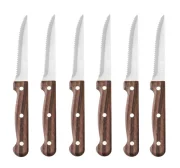 Nóż do steków - 6 szt., HENDI, Profi Line, brązowy, 6 szt., (L)210mm Wariant podstawowy