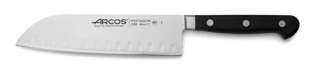 Nóż Santoku ze szlifem kulowym, seria ÓPERA, Arcos, czarny, (L)303mm Wariant podstawowy