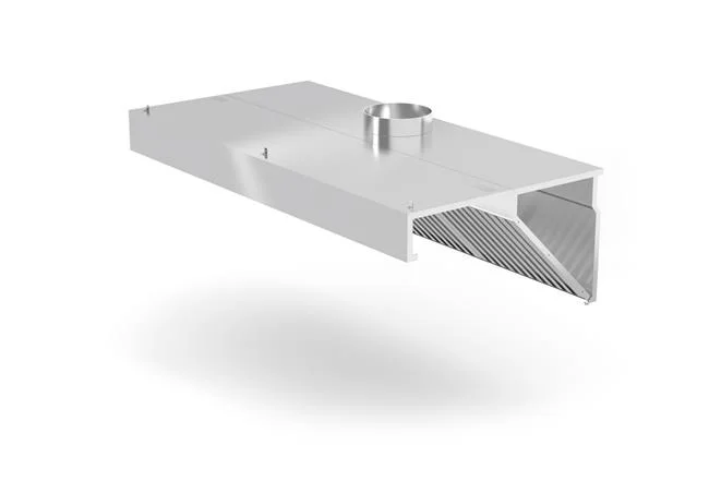 Okap przyścienny skośny z oświetleniem, o wym. 1200x700x450 mm Wariant podstawowy