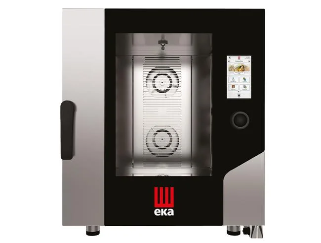 Piec konwekcyjno-parowy bojlerowy Millenial Touch Screen Gastro 7x GN 1/1, elektryczny, z automatycznym systemem myjącym, Tecnoeka, 400V/15000W, 730x784x(H)850mm Wariant podstawowy