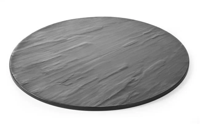 Płyta do serwowania z melaminy - imitacja łupka śr. 430 mm