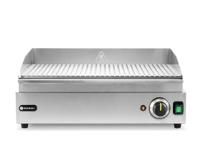 Płyta grillowa żebrowana, HENDI, Kitchen Line, ryflowana, 220-240V/3500W, 697x474x(H)241mm Wariant podstawowy