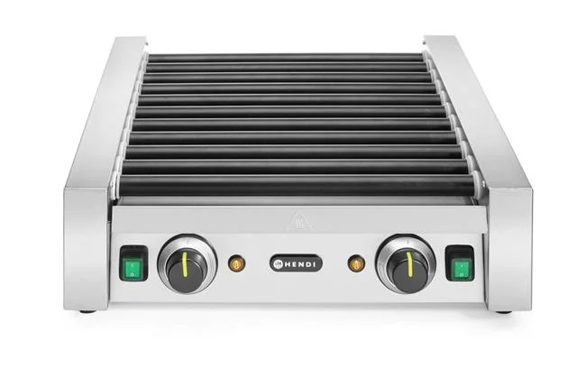 Podgrzewacz rolkowy do parówek dwustrefowy, HENDI, 11 rolek, 230V/1180W, 530x525x(H)180mm Wariant podstawowy