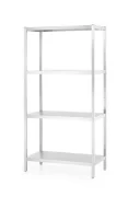 Regał skręcany 5-półkowy, pakowany w karton, nogi składane, HENDI, 900x450x(H)1800mm Wariant podstawowy