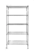 Regał z 5 półkami, HENDI, chromowany, chromowany, 910x455x(H)1830mm Wariant podstawowy
