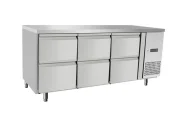 Stół chłodniczy z 6 szufladami, Arktic, 420L, 230V/400W, 1795x700x(H)879mm Wariant podstawowy