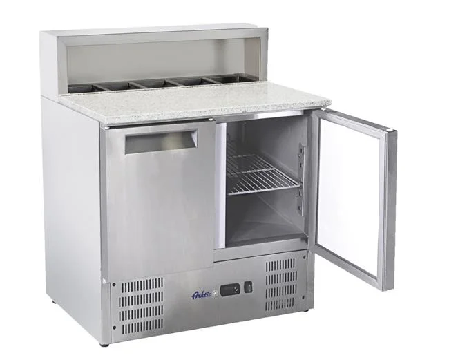Stół chłodniczy z nadstawą i blatem granitowym, Arktic, 247L, 230V/145W, 900x700x(H)1070mm Wariant podstawowy