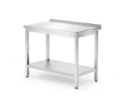 Stół przyścienny z półką Kitchen Line – skręcany 1200x600x(H)850