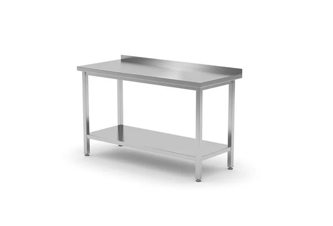 Stół roboczy przyścienny z półką - skręcany, o wym. 1600x700x850 mm Wariant podstawowy