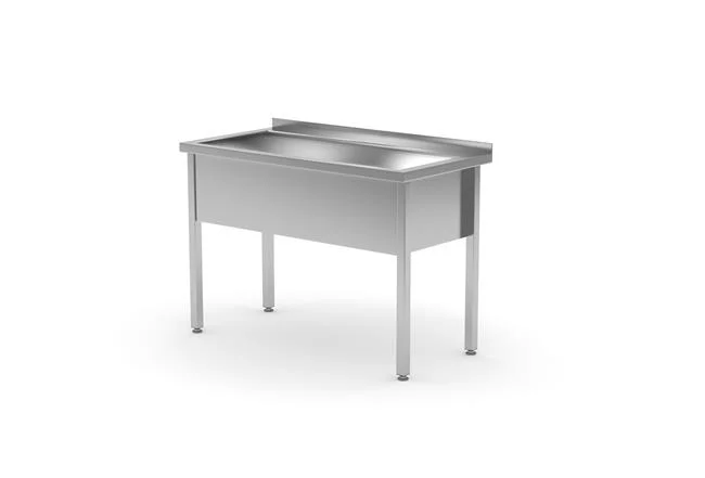 Stół z basenem jednokomorowym - spawany o wym. 800 x 700 x 850 mm Wariant podstawowy