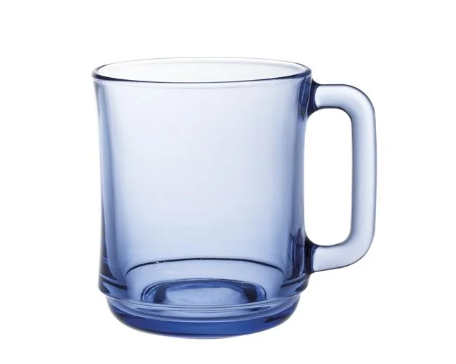 Szklanka z uchem LYS MARINE, 0,31L, niebieski, 6 szt., o80x(H)100mm Wariant podstawowy