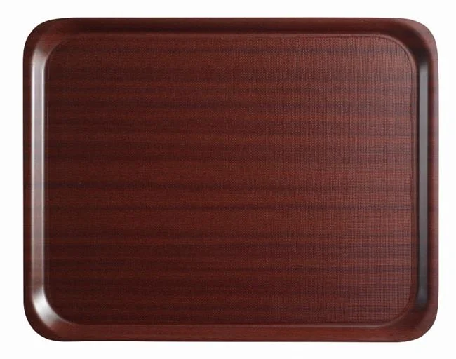 Taca do serwowania CAMBRO Mykonos, antypoślizgowa, w kolorze mahoniowym prostokątna, 325x530