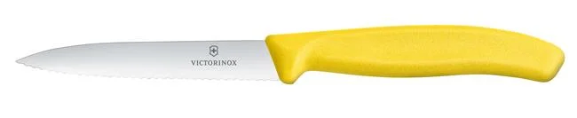 Victorinox Swiss Classic Nóż do jarzyn, ząbkowany, 100mm, żółty Wariant podstawowy