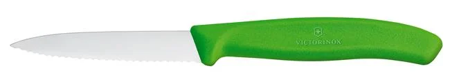 Victorinox Swiss Classic Nóż do jarzyn, ząbkowany, 80mm, zielony Wariant podstawowy