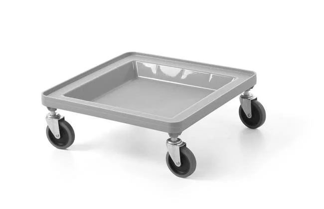Wózek na kosze uniwersalne 500x500 mm, AmerBox, szary, jasnoszary, 500x500x(H)180mm Wariant podstawowy
