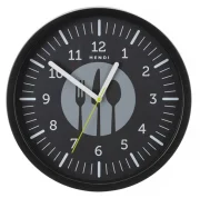 Zegar ścienny, HENDI, czarny, ⌀356x(H)45mm Wariant podstawowy
